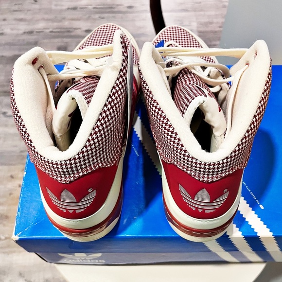 RARE NWT Adidas Metro Attitude Red Houndstooth sz 7.5 Mens / 9 Womens Sneakers - Picture 8 of 13